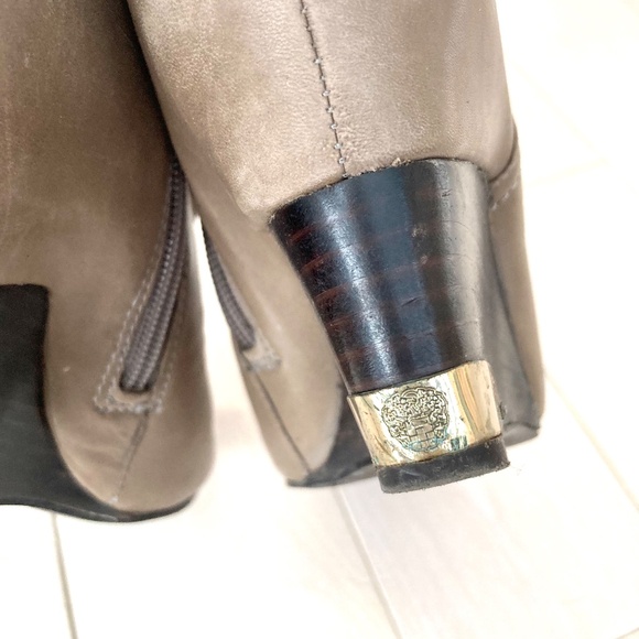 Beige Wedge Ankle Boots - Leather - Size 35.5 - Picture 6 of 12